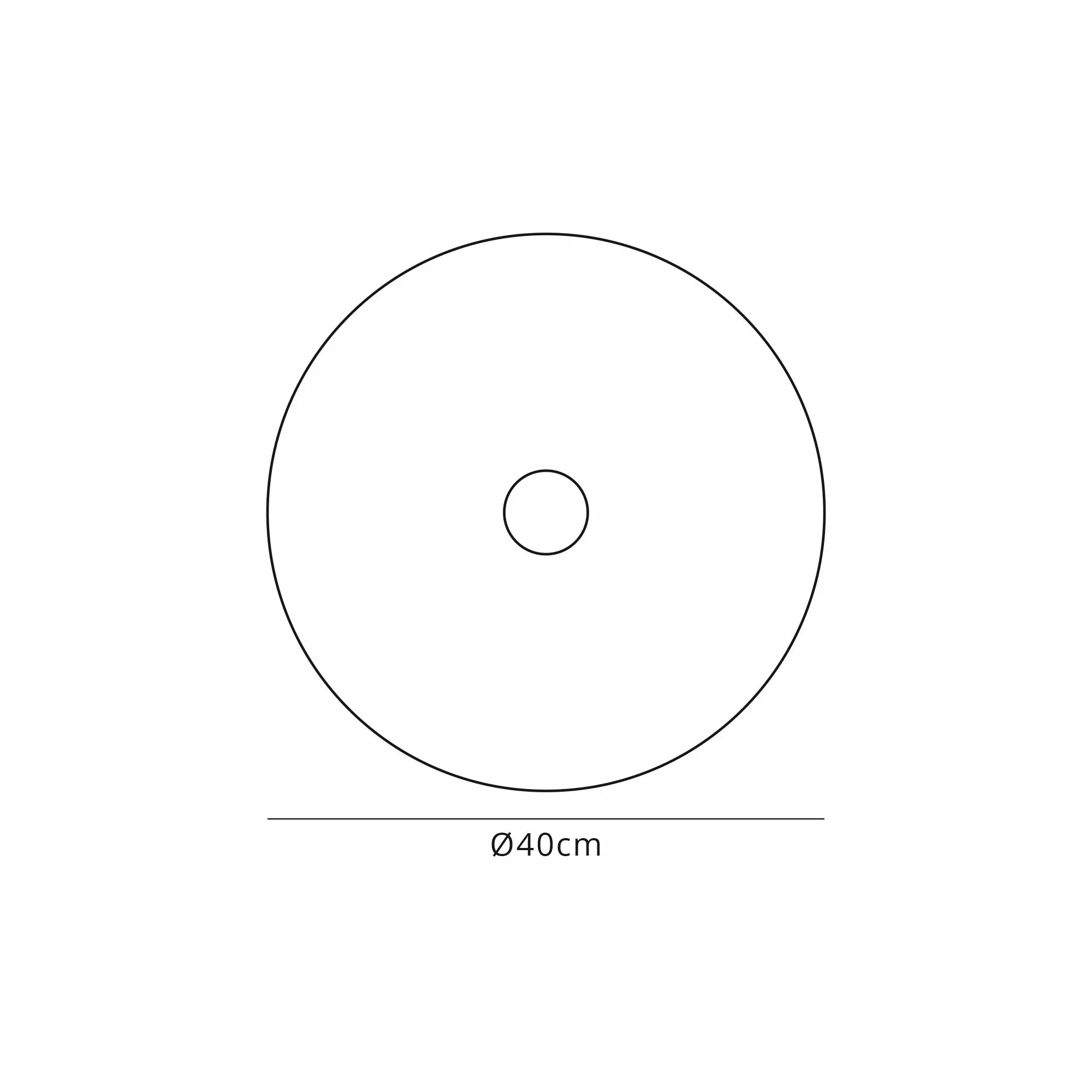 Universal 40cm Frosted Acrylic Diffuser Black Centre D0783  Deco Universal